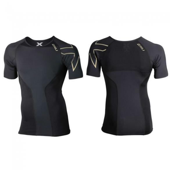 2XU Elite Compression S/S Top-crew Herren schwarz/gold MA3013a MA3013a